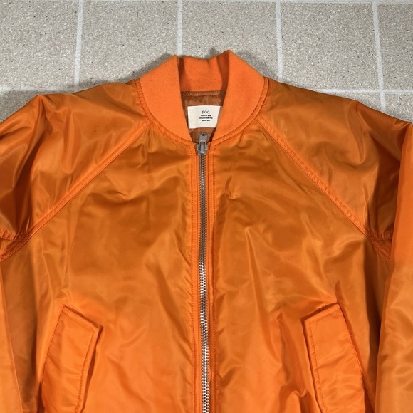 Fear of God FOG Collection Two Men's Orange Bomber Jacket 2016-2017 SZ Small - Picture 2 of 7